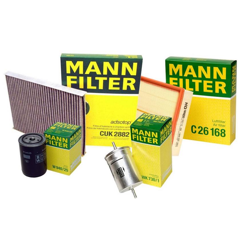 VW Air / Cabin Air / Fuel / Engine Oil Filter Kit 1H0819644B - MANN-FILTER 3726622KIT